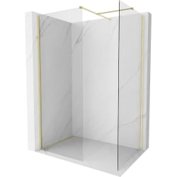 Mexen Kioto-X ścianka prysznicowa Walk-in 160 x 90 cm, transparent 10 mm, złota szczotkowana - 800-160-202-55-00-090-X