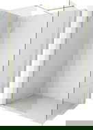 Mexen Kioto-X parede de duche Walk-in 130 x 100 cm, transparente 10 mm, dourado escovado - 800-130-202-55-00-100-X