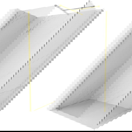 Mexen Kioto-X tuš stena Walk-in 160 x 120 cm, prozorna 10 mm, zlata brušena - 800-160-202-55-00-120-X