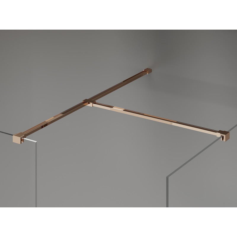 Mexen Kioto-X dušisein Walk-in 120 x 70 cm, läbipaistev 10 mm, roosa kuld - 800-120-202-60-00-070-X