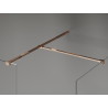 Mexen Kioto-X dušisein Walk-in 150 x 70 cm, läbipaistev 10 mm, roosa kuld - 800-150-202-60-00-070-X