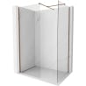 Mexen Kioto-X paroi de douche Walk-in 80 x 80 cm, transparent 10 mm, or rose - 800-080-202-60-00-080-X
