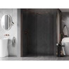 Mexen Kioto-X Zidna pregrada za tuširanje Walk-in 90 x 80 cm, prozirna 10 mm, ružičasto zlato - 800-090-202-60-00-080-X