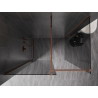 Mexen Kioto-X Zidna pregrada za tuširanje Walk-in 90 x 80 cm, prozirna 10 mm, ružičasto zlato - 800-090-202-60-00-080-X