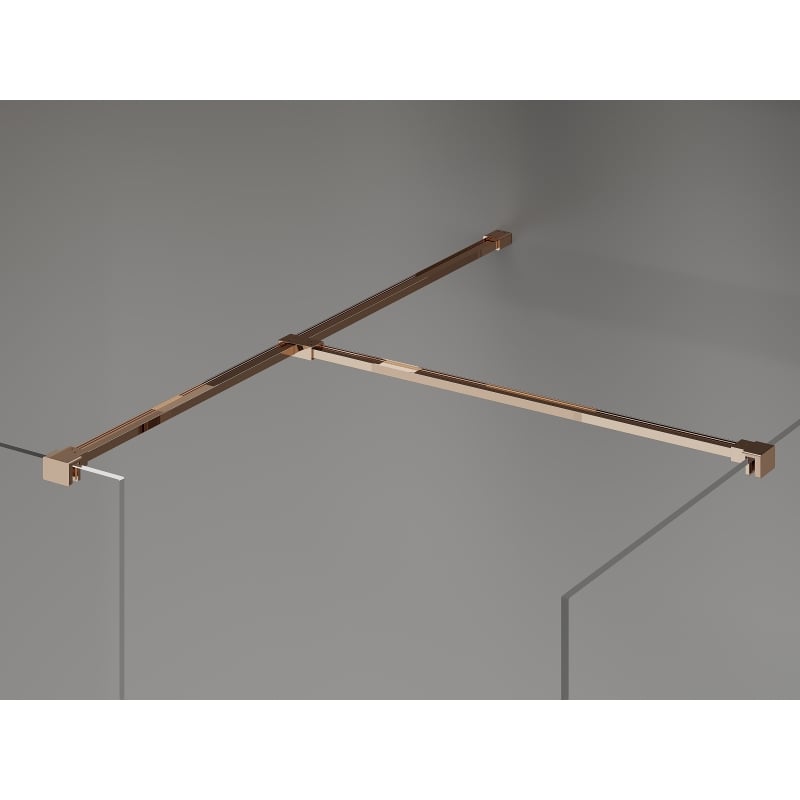 Mexen Kioto-X dušisein Walk-in 110 x 80 cm, läbipaistev 10 mm, roosa kuld - 800-110-202-60-00-080-X