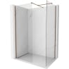 Mexen Kioto-X ścianka prysznicowa Walk-in 130 x 80 cm, transparent 10 mm, różowe złoto - 800-130-202-60-00-080-X