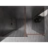 Mexen Kioto-X Walk-in shower wall 130 x 120 cm, transparent 10 mm, rose gold - 800-130-202-60-00-120-X