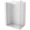 Mexen Kioto-X ścianka prysznicowa Walk-in 130 x 70 cm, transparent 10 mm, miedź szczotkowana - 800-130-202-65-00-070-X