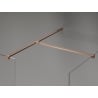 Mexen Kioto-X paroi de douche Walk-in 150 x 70 cm, transparent 10 mm, cuivre brossé - 800-150-202-65-00-070-X