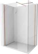 Mexen Kioto-X Stijena za tuš Walk-in 80 x 80 cm, prozirna 10 mm, brušeni bakar - 800-080-202-65-00-080-X