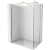 Mexen Kioto-X ścianka prysznicowa Walk-in 150 x 80 cm, transparent 10 mm, miedź szczotkowana - 800-150-202-65-00-080-X