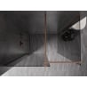 Mexen Kioto-X Walk-in Shower Wall 110 x 110 cm, transparent 10 mm, brushed copper - 800-110-202-65-00-110-X