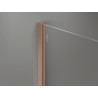 Mexen Kioto-X Walk-in zid za tuširanje 130 x 120 cm, prozirno 10 mm, brušena bakar - 800-130-202-65-00-120-X