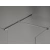 Paroi de douche Mexen Kioto-X Walk-in 120 x 100 cm, transparent 10 mm, gris gun brossé - 800-120-202-66-00-100-X