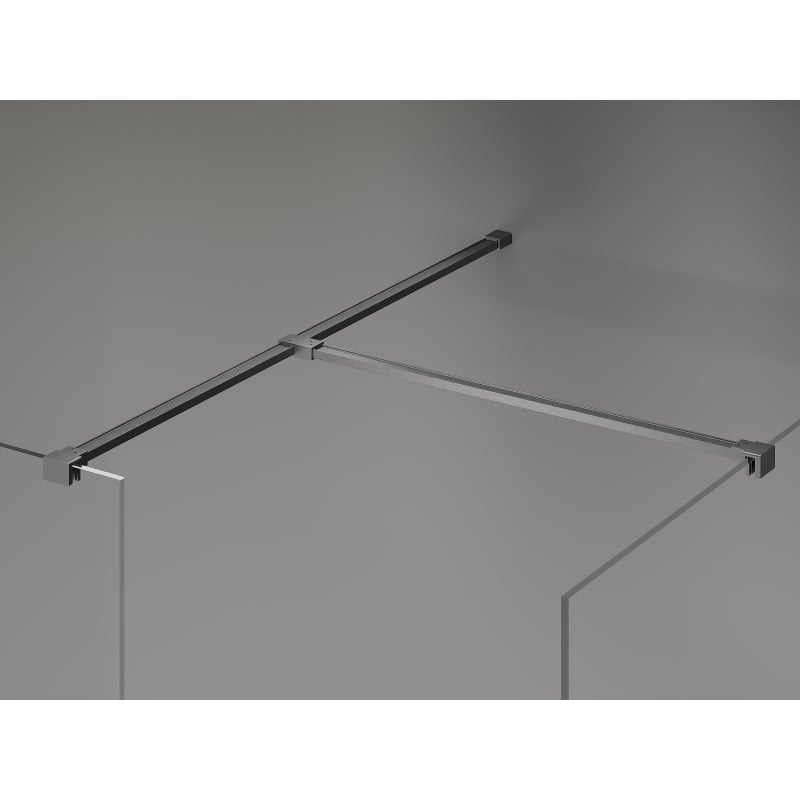 Mexen Kioto-X ścianka prysznicowa Walk-in 130 x 110 cm, transparent 10 mm, gun gray szczotkowany - 800-130-202-66-00-110-X