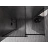 Mexen Kioto-X Walk-in Shower Wall 150 x 70 cm, transparent 10 mm, black - 800-150-202-70-00-070-X