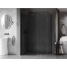Mexen Kioto-X Walk-in Shower Wall 160 x 70 cm, transparent 10 mm, black - 800-160-202-70-00-070-X