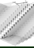 Mexen Kioto-X Duschwand Walk-in 130 x 80 cm, transparent 10 mm, schwarz - 800-130-202-70-00-080-X