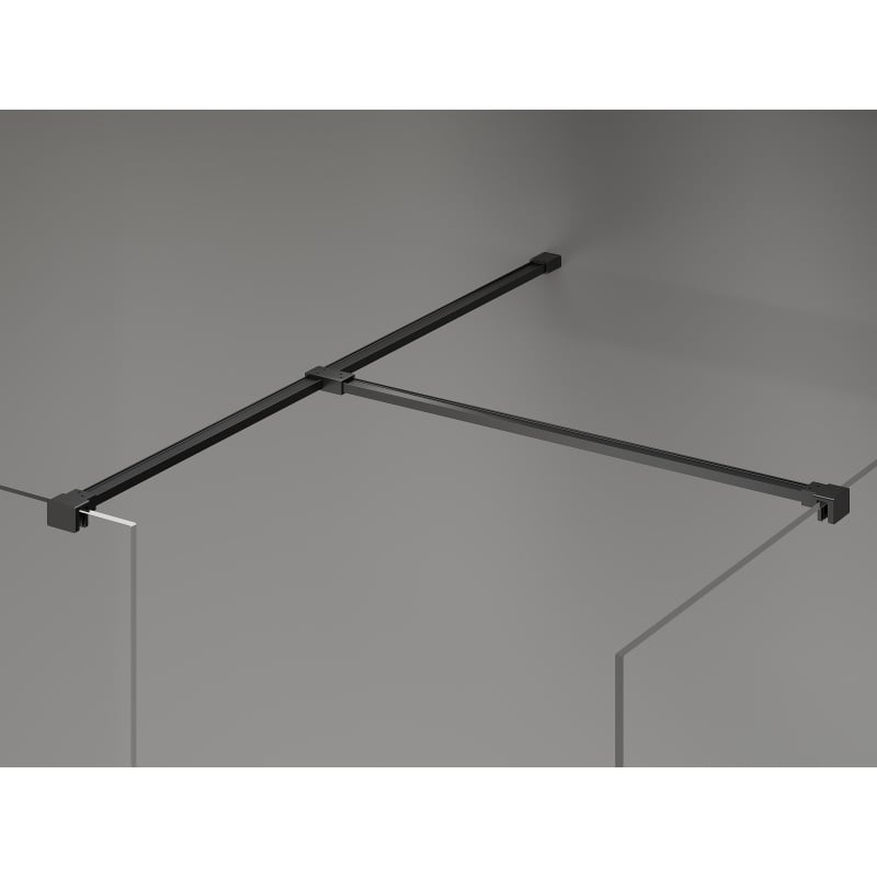 Mexen Kioto-X ścianka prysznicowa Walk-in 110 x 90 cm, transparent 10 mm, czarna - 800-110-202-70-00-090-X
