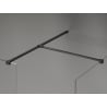 Mexen Kioto-X Duschwand Walk-in 150 x 100 cm, transparent 10 mm, schwarz - 800-150-202-70-00-100-X