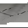 Mexen Kioto-X Duschwand Walk-in 160 x 100 cm, transparent 10 mm, schwarz - 800-160-202-70-00-100-X