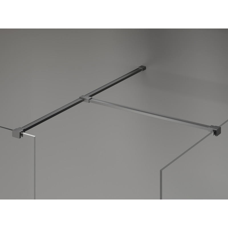 Mexen Kioto-X dušisein Walk-in 140 x 70 cm, läbipaistev 10 mm, relvmetall - 800-140-202-95-00-070-X