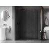 Mexen Kioto-X Walk-in Shower Wall 130 x 80 cm, Transparent 10 mm, Gun Metal - 800-130-202-95-00-080-X