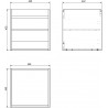 Mexen Box-A valamu aluskapi korpus 45 cm, valge matt - 91AX1-0450-470-1-01