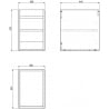 Mexen Box-A Korpus Unterschrank 30 cm, Grau Matt - 91AX1-0300-470-1-62