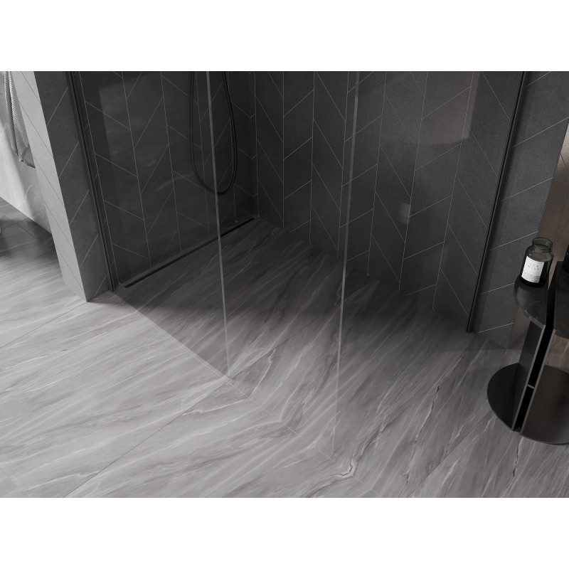 Mexen Kioto-X dušisein Walk-in 150 x 100 cm, läbipaistev 10 mm, gun metal - 800-150-202-95-00-100-X