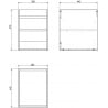 Mexen Box-A Korpus Waschtischunterschrank 35 cm, Schwarz Matt - 91AX1-0350-470-1-71
