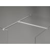 Mexen Kioto-X paroi de douche Walk-in 70 x 70 cm, transparent 10 mm, nickel brossé - 800-070-202-97-00-070-X