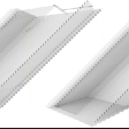 Mexen Kioto-X dušas siena Walk-in 120 x 80 cm, caurspīdīgs 10 mm, matēts niķelis - 800-120-202-97-00-080-X