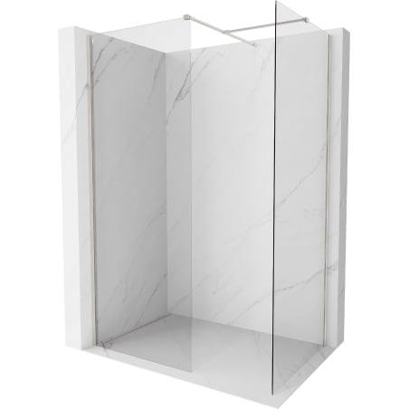Mexen Kioto-X paroi de douche Walk-in 140 x 110 cm, transparent 10 mm, nickel brossé - 800-140-202-97-00-110-X