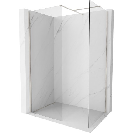 Mexen Kioto-X dušisein Walk-in 140 x 120 cm, läbipaistev 10 mm, harjatud nikkel - 800-140-202-97-00-120-X