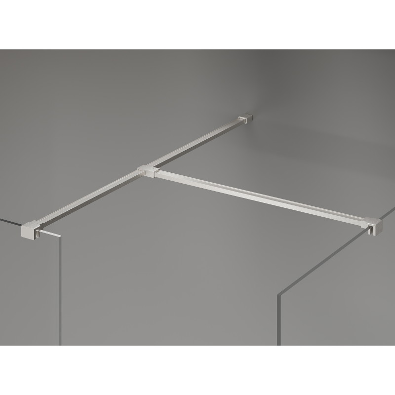 Mexen Kioto-X dušisein Walk-in 140 x 120 cm, läbipaistev 10 mm, harjatud nikkel - 800-140-202-97-00-120-X
