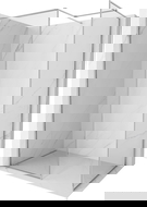 Mexen Kioto-XF Tuš pregrada Walk-in z okvirjem 100 x 70 cm, prozorna 10 mm, krom - 800-100-202-04-00-070-XF