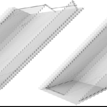 Mexen Kioto-XF Tuš pregrada Walk-in z okvirjem 110 x 80 cm, prozorna 10 mm, krom - 800-110-202-04-00-080-XF