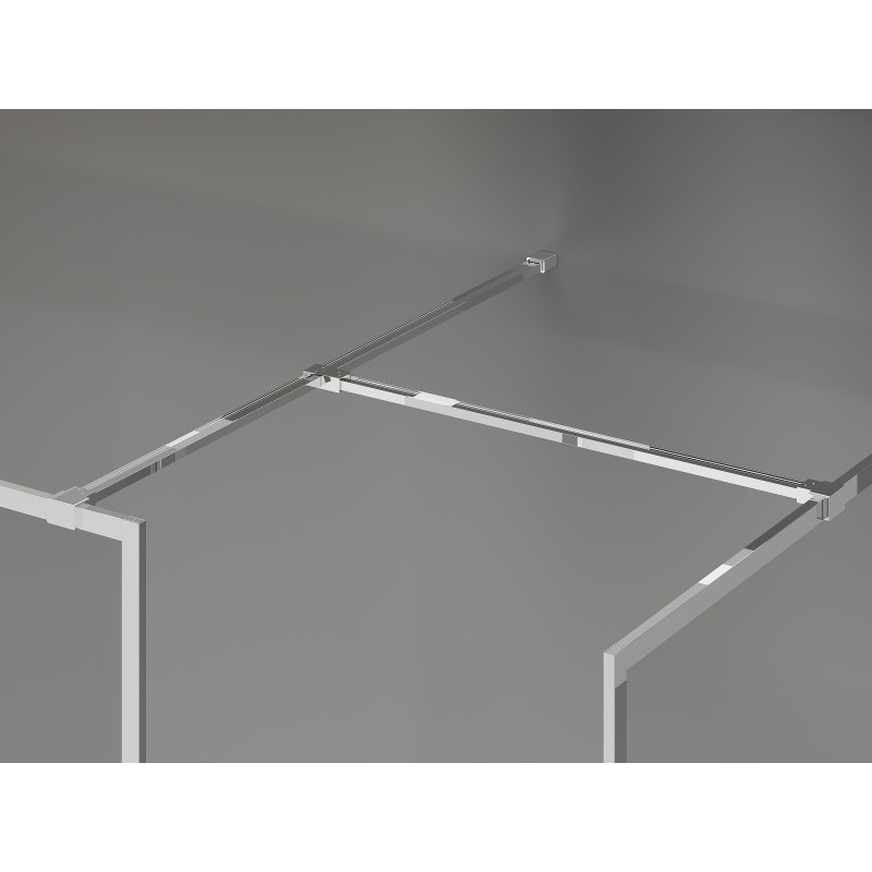 Mexen Kioto-XF Tuš pregrada Walk-in s okvirom 130 x 110 cm, prozirno 10 mm, krom - 800-130-202-04-00-110-XF