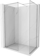 Mexen Kioto-XF Tuš pregrada Walk-in s okvirom 140 x 110 cm, prozirna 10 mm, krom - 800-140-202-04-00-110-XF