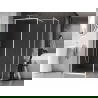 Mexen Kioto-XF douchewand wand-in met frame 140 x 120 cm, transparant 10 mm, wit - 800-140-202-04-20-120-XF