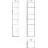 Mexen Box-A vannitoa kõrge kapi korpus 35 cm, pähkel - 91AX1-1600-300-1-86