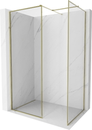 Mexen Kioto-XF zid za tuš Walk-in s okvirom 140 x 120 cm, transparentan 10 mm, zlatna - 800-140-202-04-50-120-XF