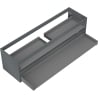 Mexen Box-A Korpus des Waschtischunterschranks 160 cm, 2 Schubladen, Mattgraphit - 91AX0-1600-470-2-66