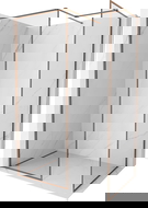 Mexen Kioto-XF Suihkuseinä Walk-in kehyksellä 100 x 80 cm, läpinäkyvä 10 mm, ruusukulta - 800-100-202-04-60-080-XF