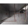 Paroi de douche Mexen Kioto-XF Walk-in avec cadre 100 x 80 cm, transparent 10 mm, or rose - 800-100-202-04-60-080-XF