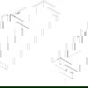 Mexen Kioto-F L Duschwand Walk-in mit Rahmen 85 x 202 cm, transparent 8 mm, Chrom - 800-085-174-01-00