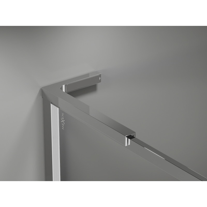 Mexen Kioto-F L Dušisein Walk-in raamiga 100 x 202 cm, läbipaistev 8 mm, kroom - 800-100-174-01-00