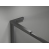 Mexen Kioto-F L Walk-in tuš paravan s okvirom 80 x 202 cm, proziran 8 mm, četkana siva boja pištolja - 800-080-174-66-00
