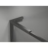 Mexen Kioto-F L ścianka prysznicowa Walk-in z ramką 115 x 202 cm, transparent 8 mm, gun gray szczotkowany - 800-115-174-66-00
